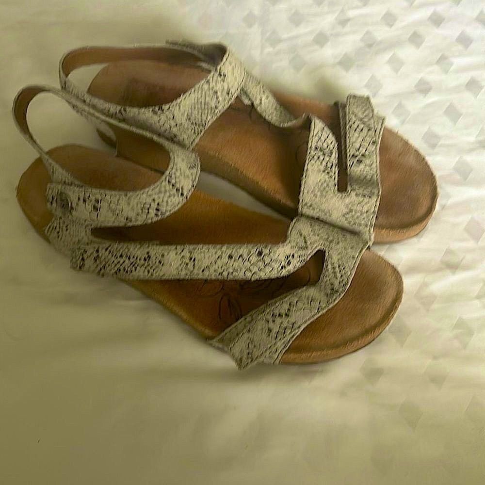 Josef Seibel animal print adjustable Sandals